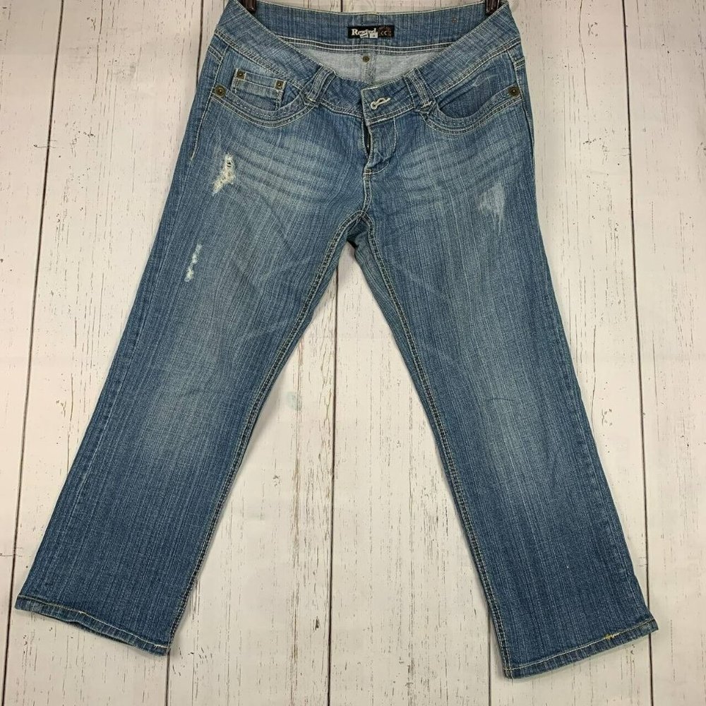 Rewind 30x24 Mid Rise Junior Straight Cut‎ Jeans Pants Women